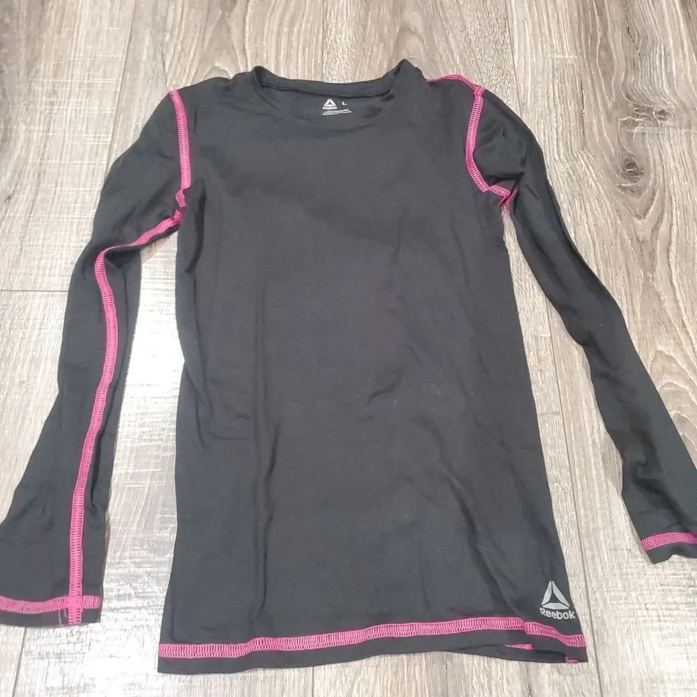 Girls Matching Set Size L Reebok Black and Pink Activewear Set